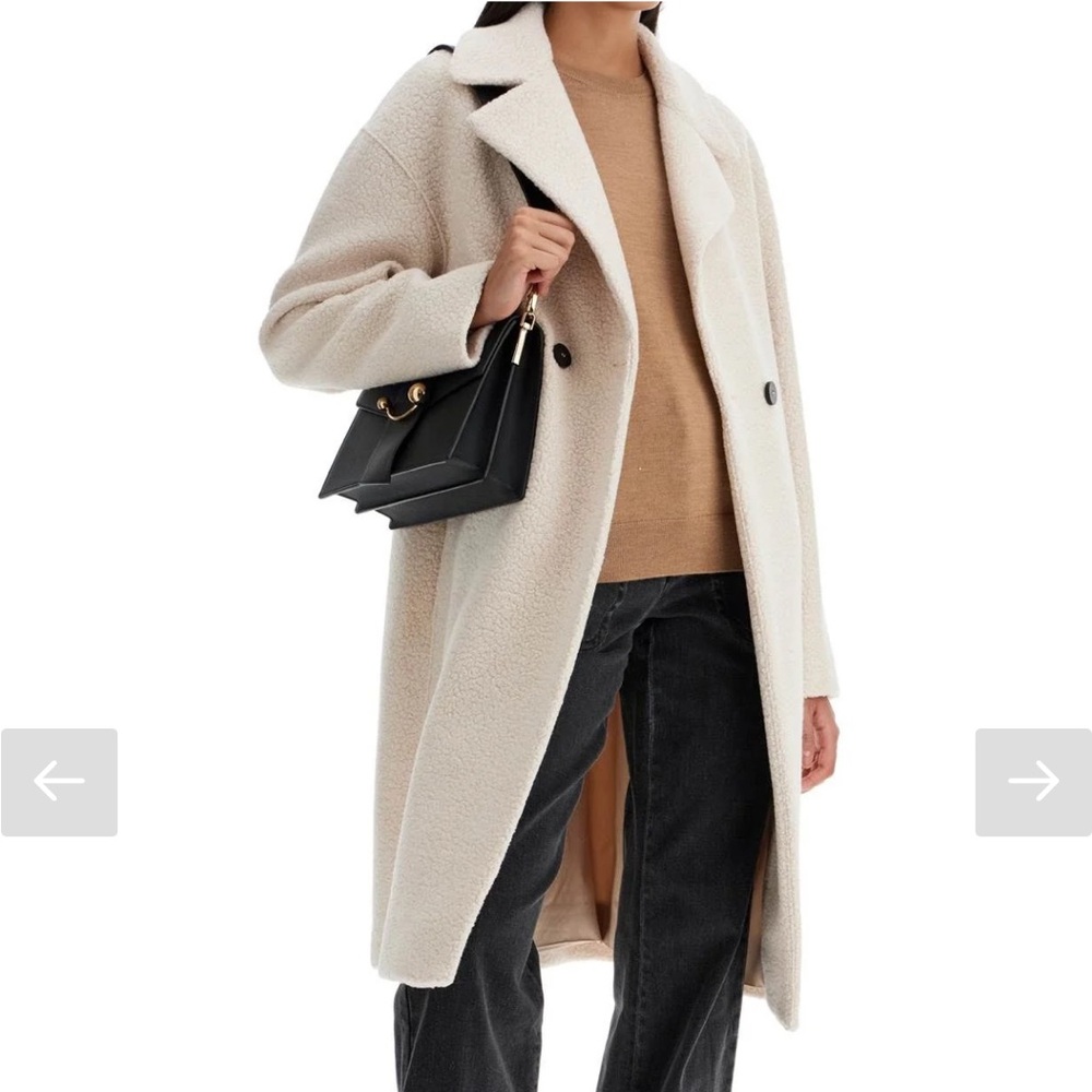 Harris Wharf London • Wool Boucle Teddy Coat • Medium